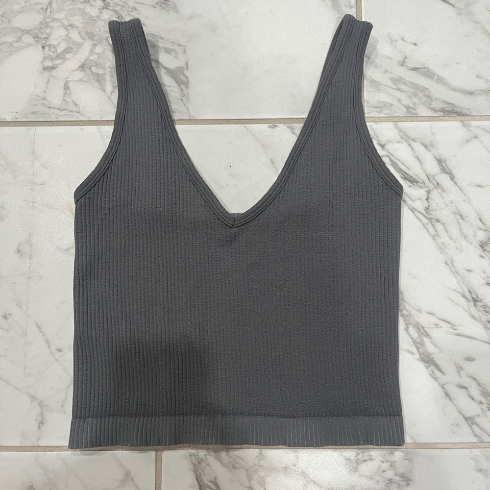 Free People grey tank top.